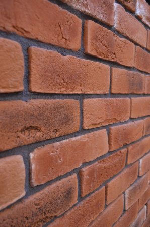 07П5 Декоративный камень Византийский кирпич фото, фото отделки, фото на фасаде